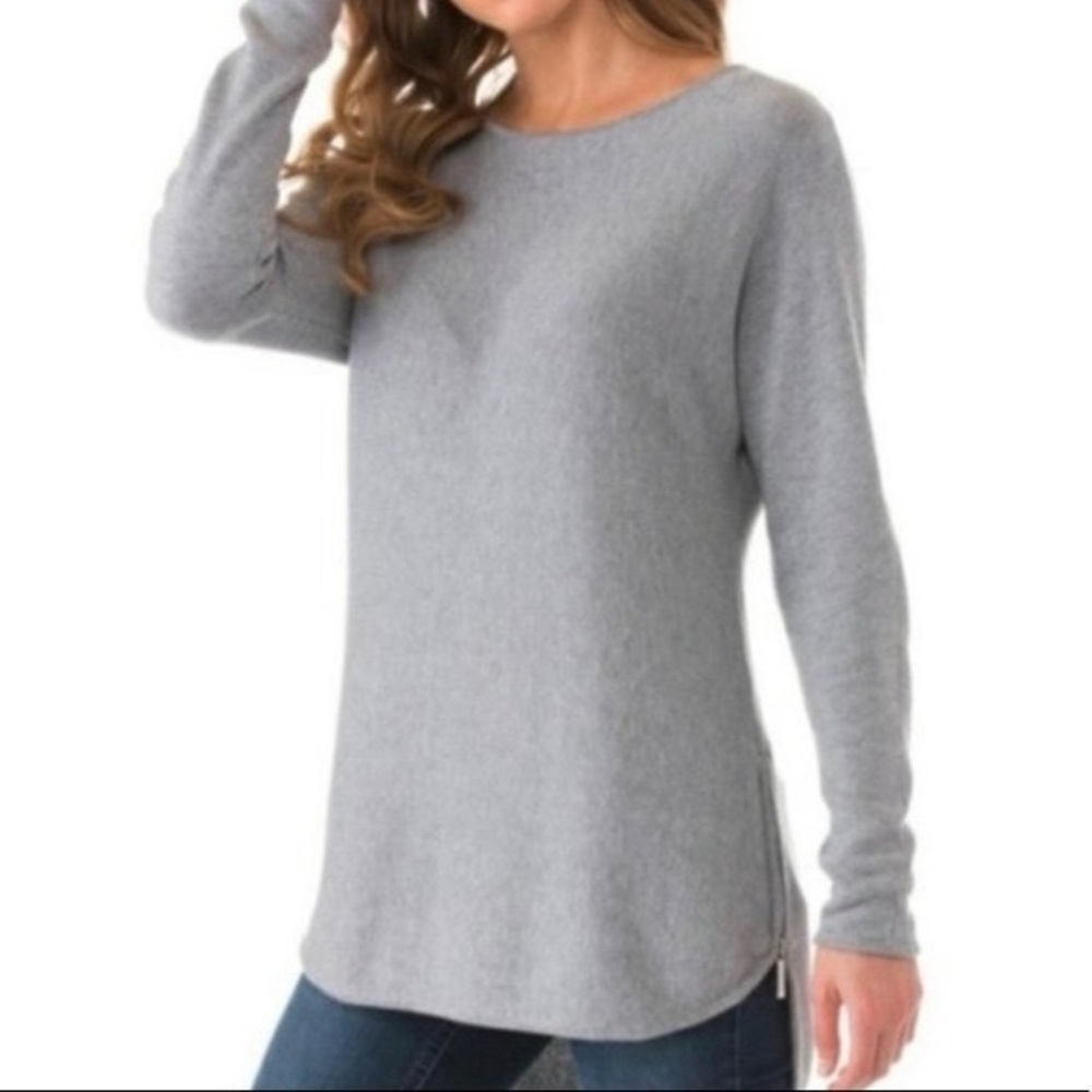 MICHAEL Michael Kors Tunic Thermal Long Sleeve Top with Zipper Sides Sz Small